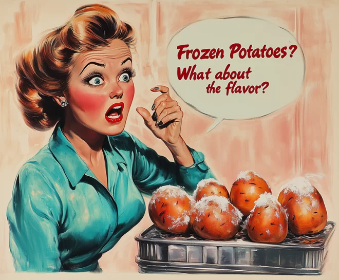 Fresh vs frozen potatoes comparison